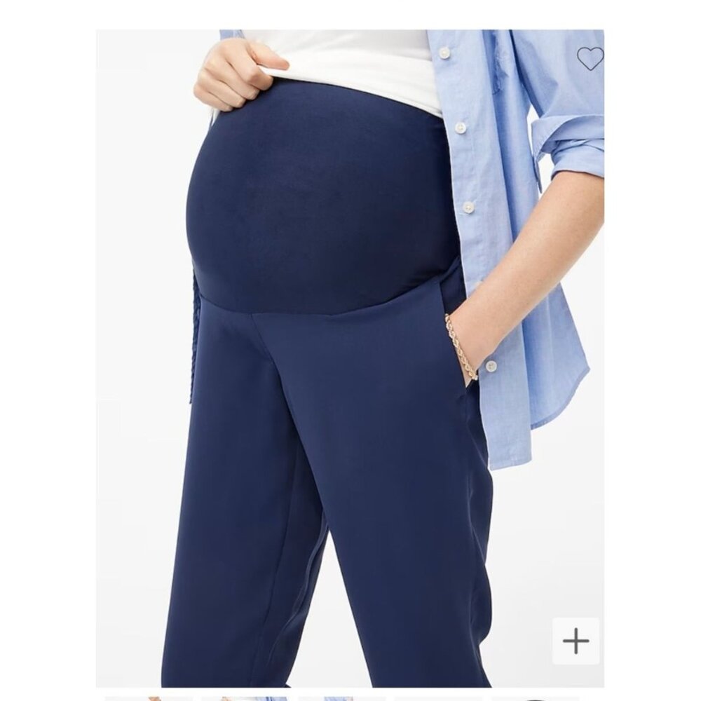 J. Crew Womens Maternity Navy Blue Jamie pants trousers size 16 New career